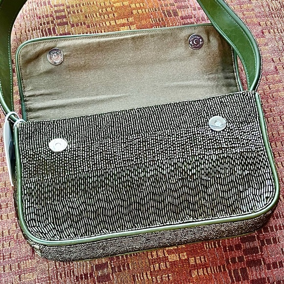 🌺🎉HP🎉🌺 NWT Staud Beaded Tommy Shoulder Bag Avocado - Picture 6 of 16